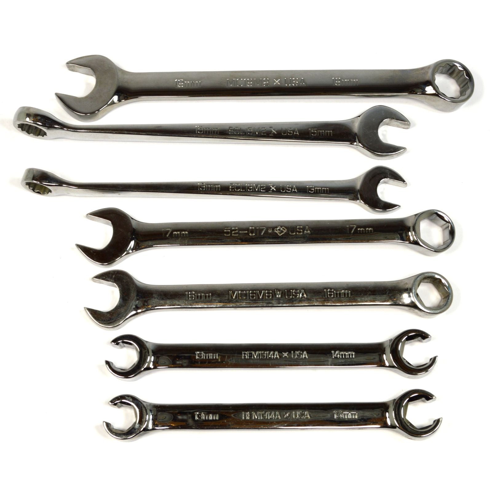 Premium 7-Piece Mixed Wrench Set - Matco & Armstrong Metric Combo & Flare Nut Wrenches - Perfect for Automotive Repair, DIY Projects & Professional Mechanics