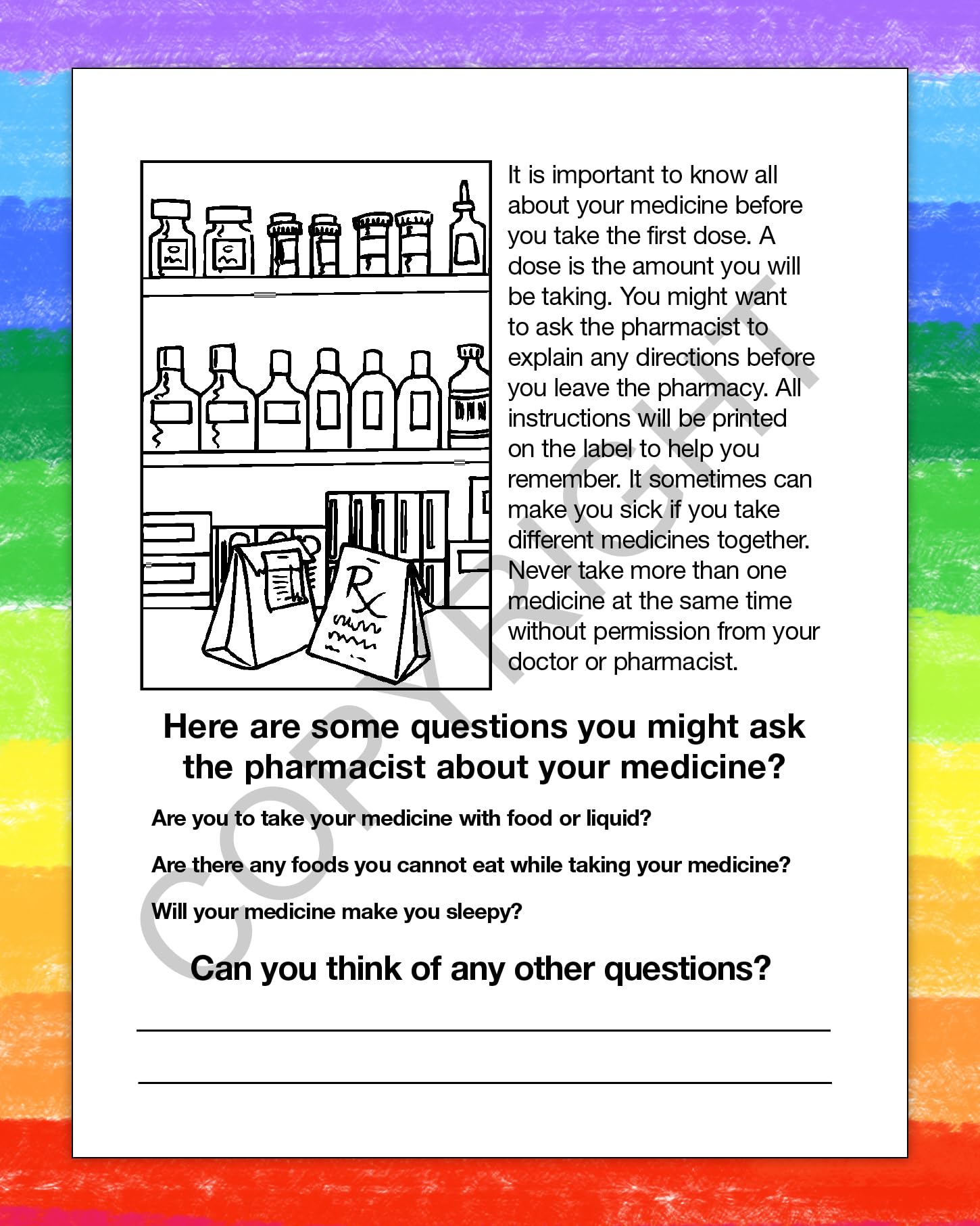 ZOCO Custom Coloring Books - 250 Bulk Pack (No Crayons Included) - Pharmacy Theme Educational Activity Books for Kids - Perfect for Pharmacist Supplies, Drug Store Gifts & Classroom Learning Activities