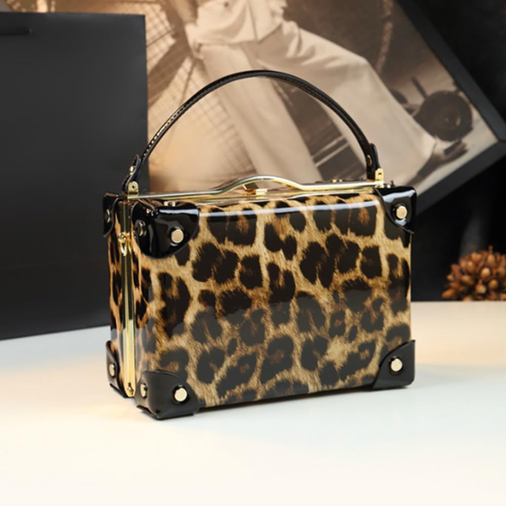 Stylish Women's Leather Top Handle Satchel Handbag - Small Square Box Evening Purse for Shoulder & Crossbody Wear | Perfect for Parties, Work & Date Nights
