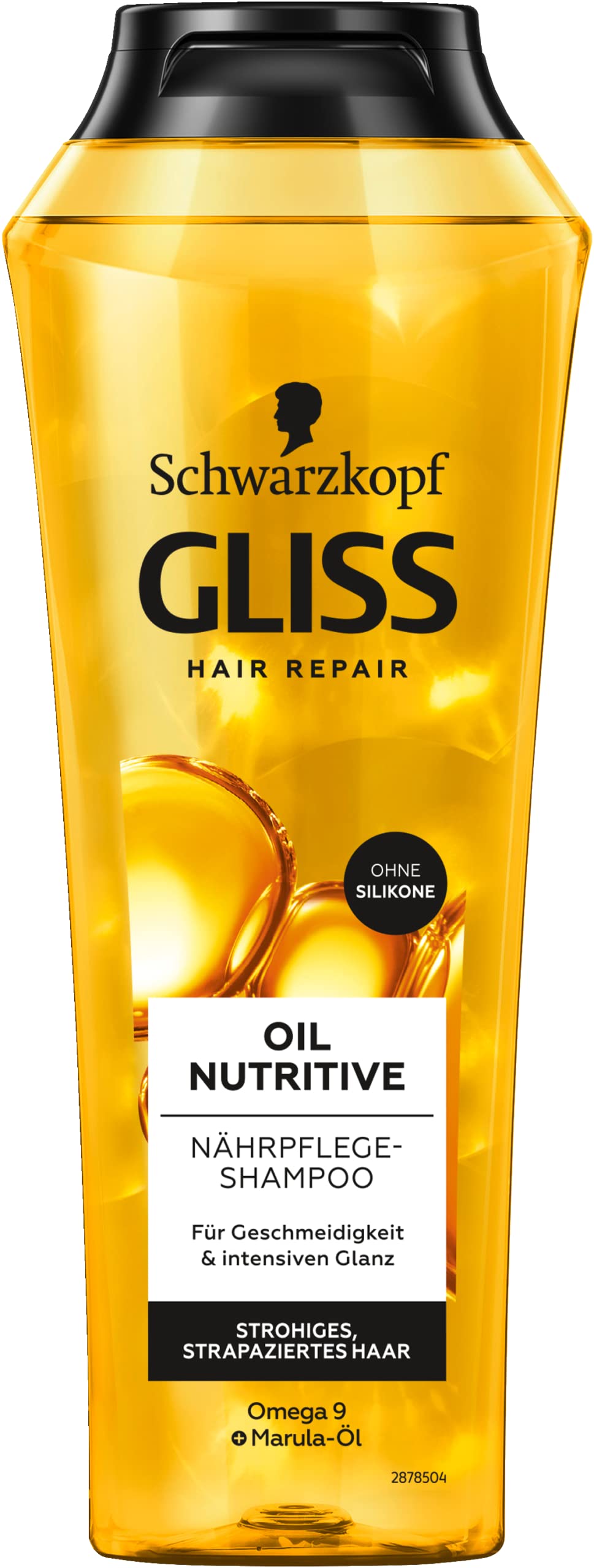 Gliss Oil Nutritive Shampoo 250ml - Intensive Nourishing Hair Care for Dry, Damaged Hair - Restores Healthy Shine & Softness - Perfect for Daily Use & Post-Color Treatment
