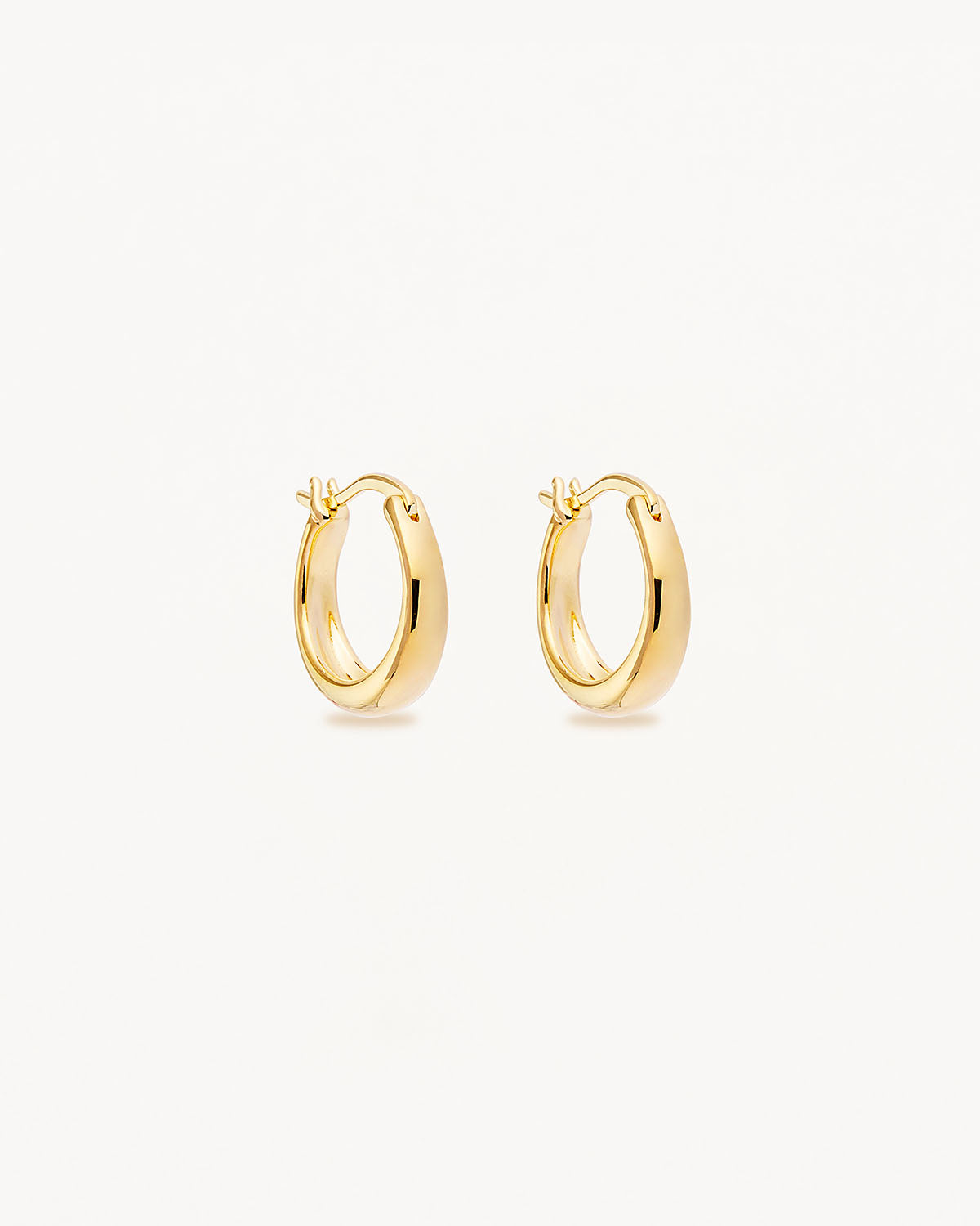 18K Gold Vermeil Infinite Horizon Small Hoop Earrings - Dainty Minimalist Jewelry for Everyday Wear, Gift for Her, Wedding, Party & Office Accessories
