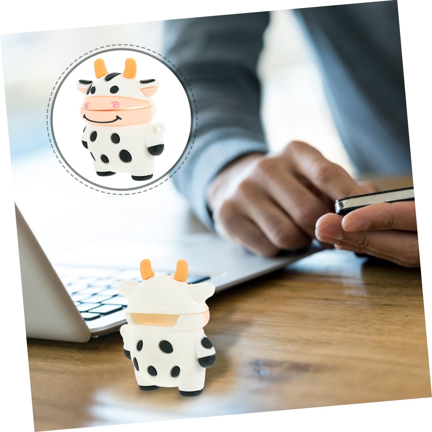 3-Pack Silicone Cow Headphone Case - Cute Earbud Travel Storage Cover with Keychain for AirPods, Wireless Earbuds - Perfect for School, Travel & Daily Use
