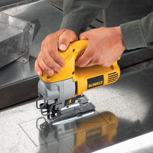 DEWALT 5.5-Amp Corded Top Handle Jigsaw Power Tool (DW317K) - Heavy Duty Wood & Metal Cutting for DIY Projects, Home Improvement & Professional Construction Work