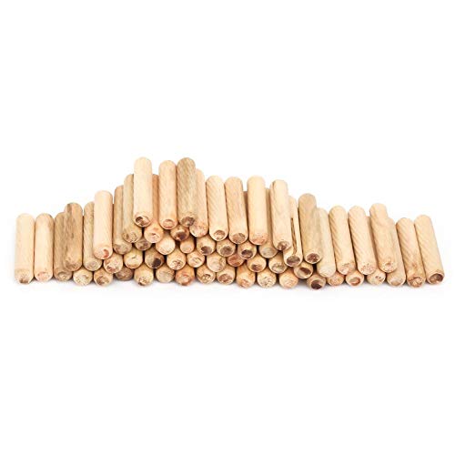 Premium Wooden Craft Dowel Pins for Woodworking - 1050mm Fluted Shanks with Chamfered Ends (1 Pack) - Perfect for DIY Furniture, Cabinetry, and Wooden Toy Construction