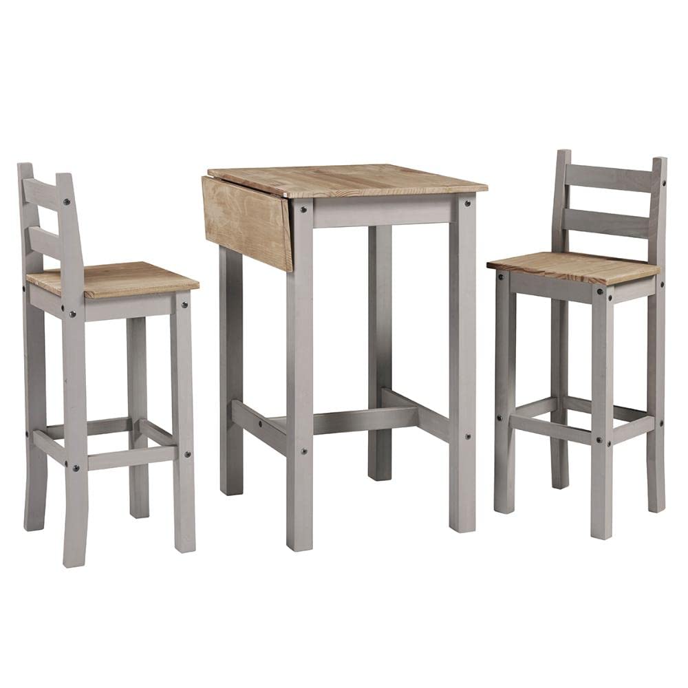 Drop Leaf Dining Table Set with 2 Chairs - 31.5