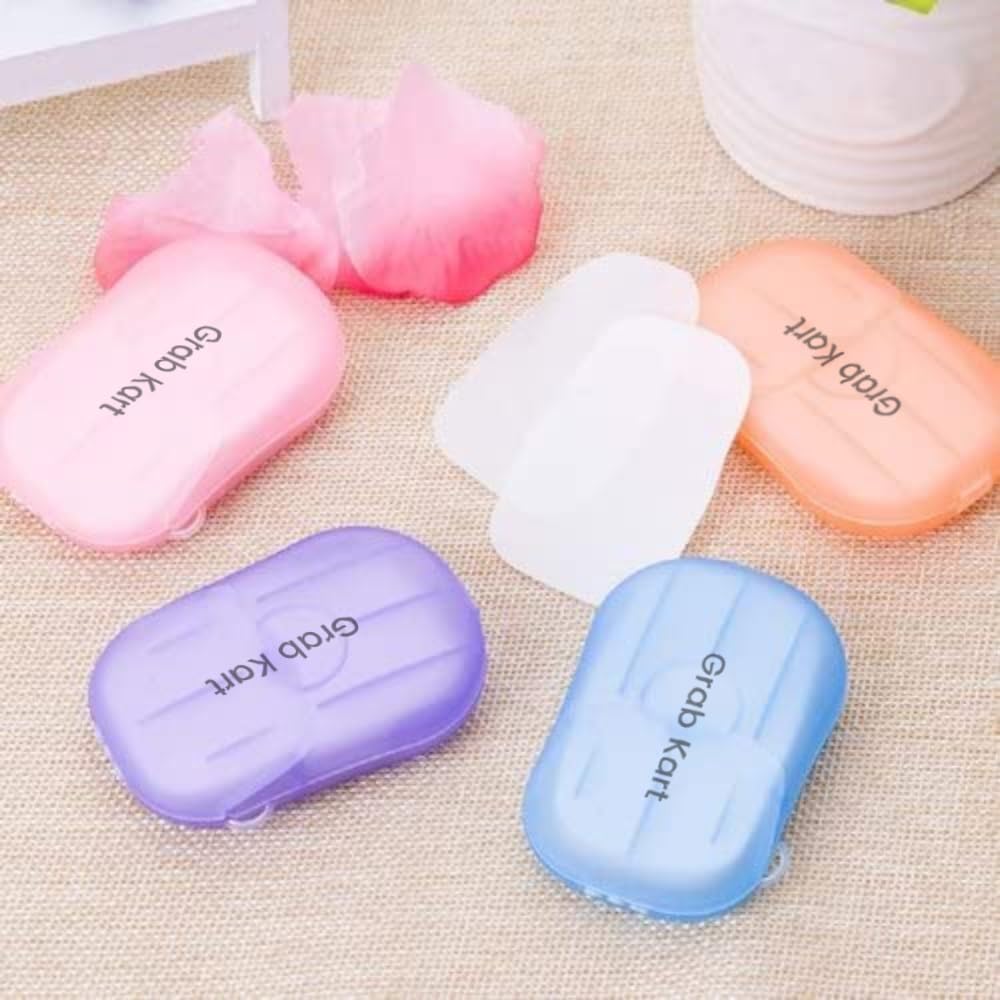 Eco-Friendly Disposable Paper Soap Strips for Hand Washing - Portable Travel Soap Sheets for Camping, Hiking & Outdoor Activities (80 Sheets/Pack of 4) | Perfect for Travel, Gym, Office & Emergency Kits