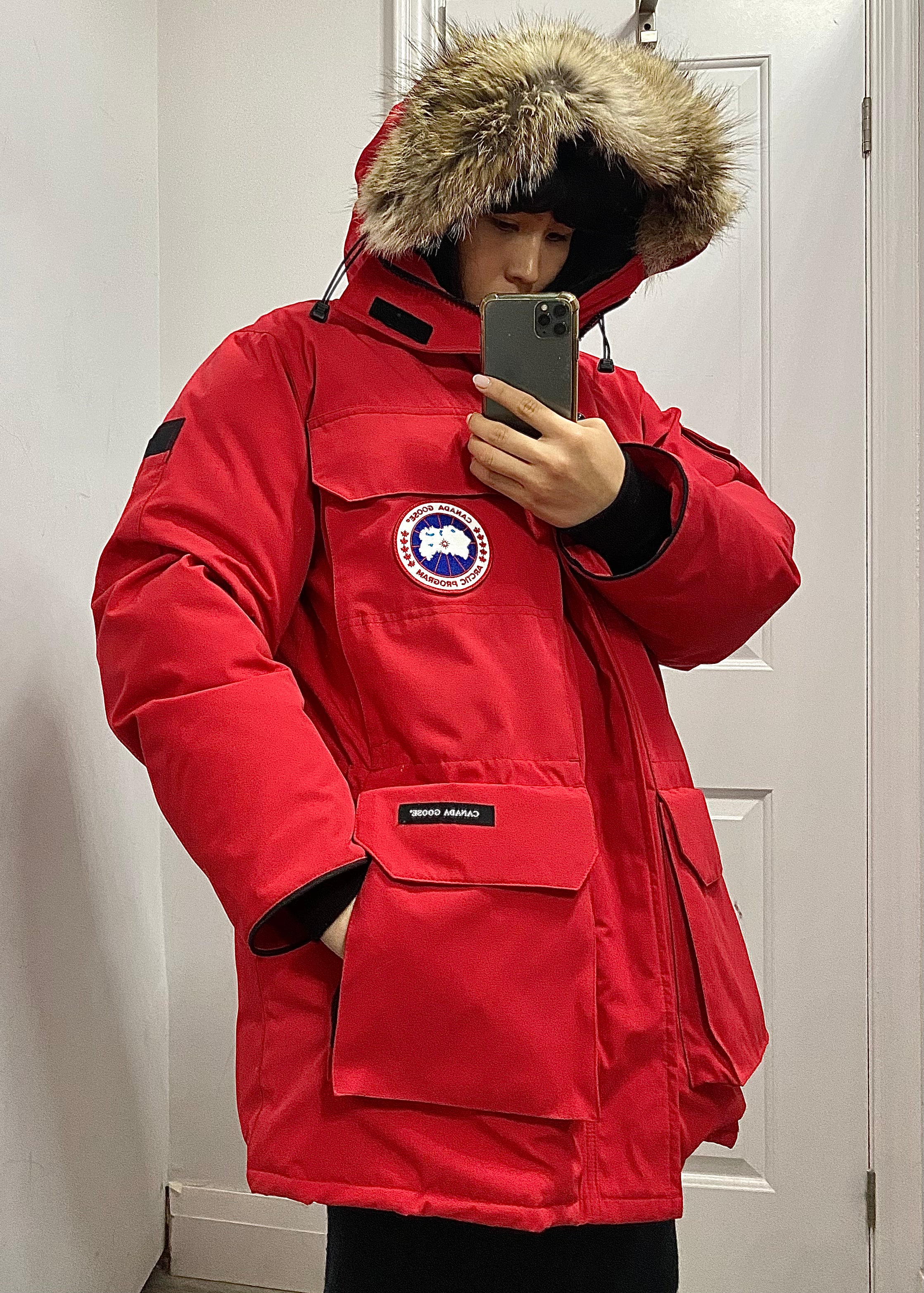 Canada Goose Red Expedition Parka - Heavyweight Winter Coat for Men & Women - Stay Warm in Extreme Cold Weather for Outdoor Activities & Urban Commutes