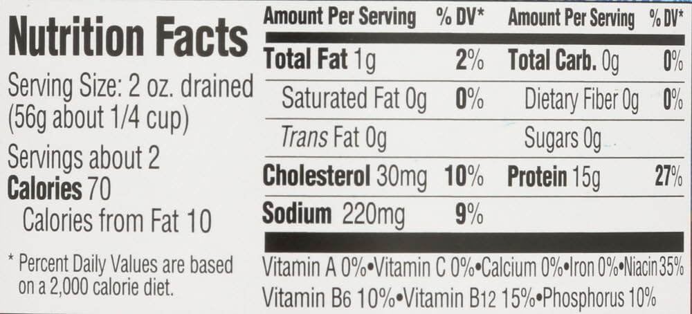 Premium Solid White Albacore Tuna in Water - High Protein, Low Mercury, Wild Caught - Perfect for Salads, Sandwiches, and Healthy Meal Prep