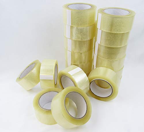 Premium Heavy Duty Acrylic Packaging Tape - 3.6 mil Thick, 2-inch x 55 Yards, Crystal Clear (36 Pack) - Ideal for Shipping Boxes, Moving & Storage Sealing