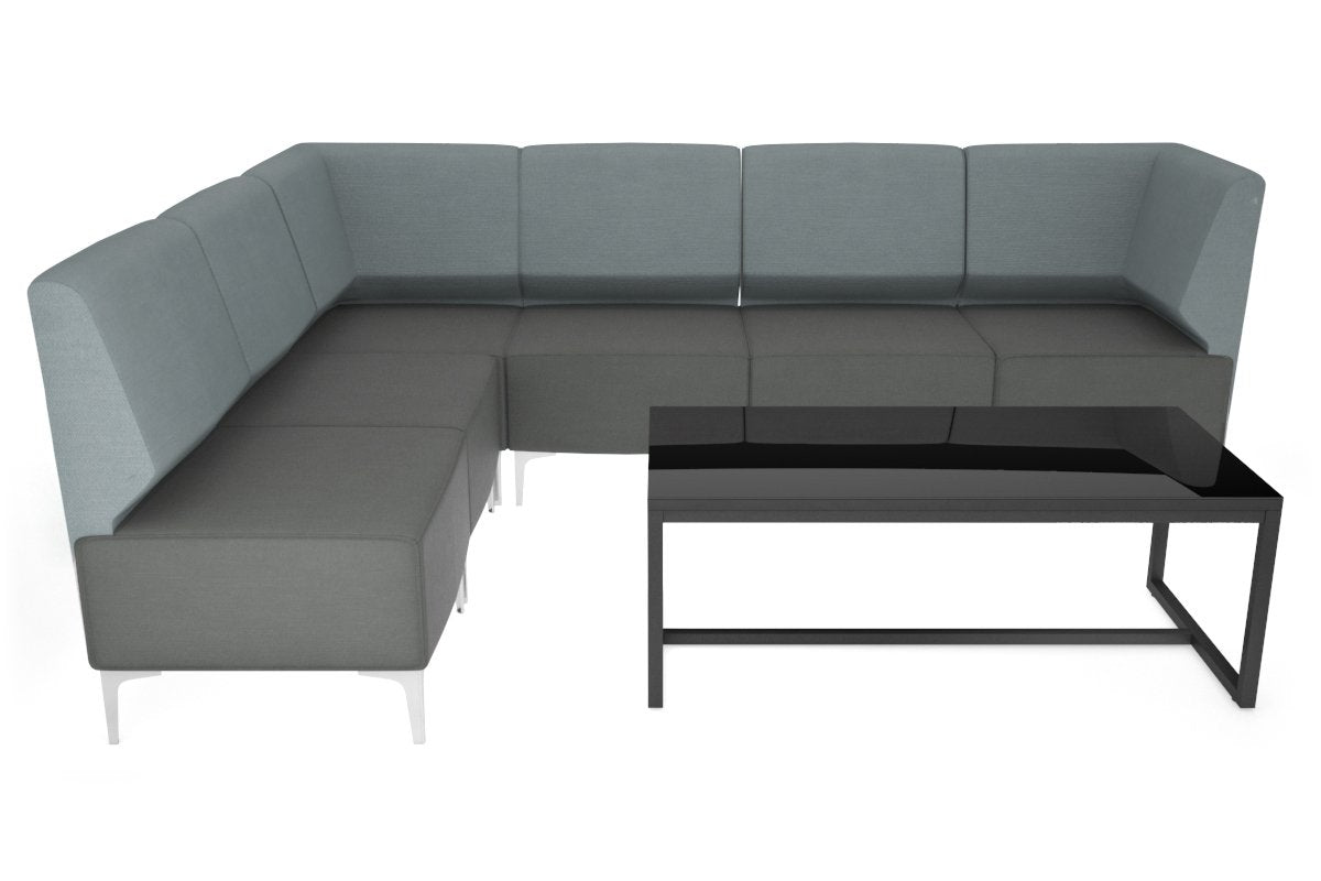 Modern L-Shaped Reception Lounge Sofa for Office Waiting Areas - Comfortable Visitor Seating with Stylish Design