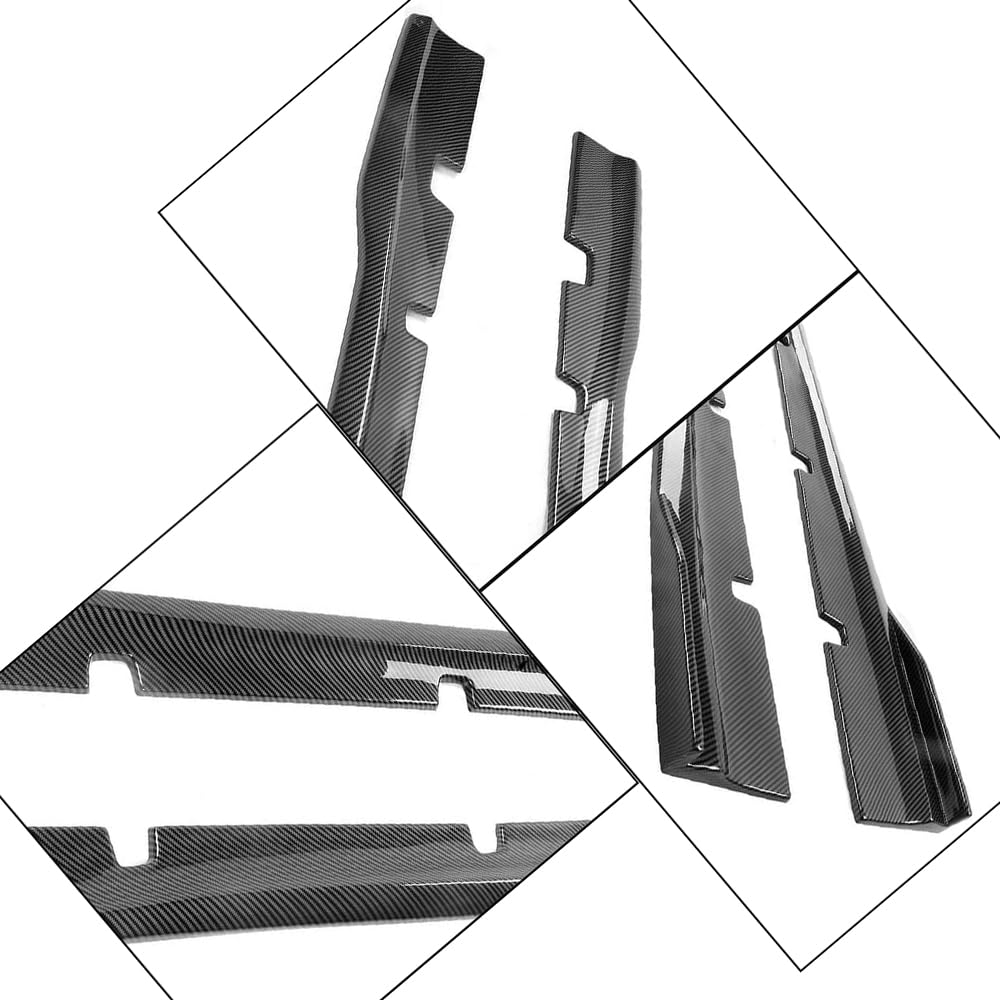 Carbon Fiber Side Skirts Panel Kit for Dodge Charger Widebody 2020-2022 - Rocker Panel Splitter Extension (1 Pair) - Enhance Style & Aerodynamics for Street Racing & Car Shows