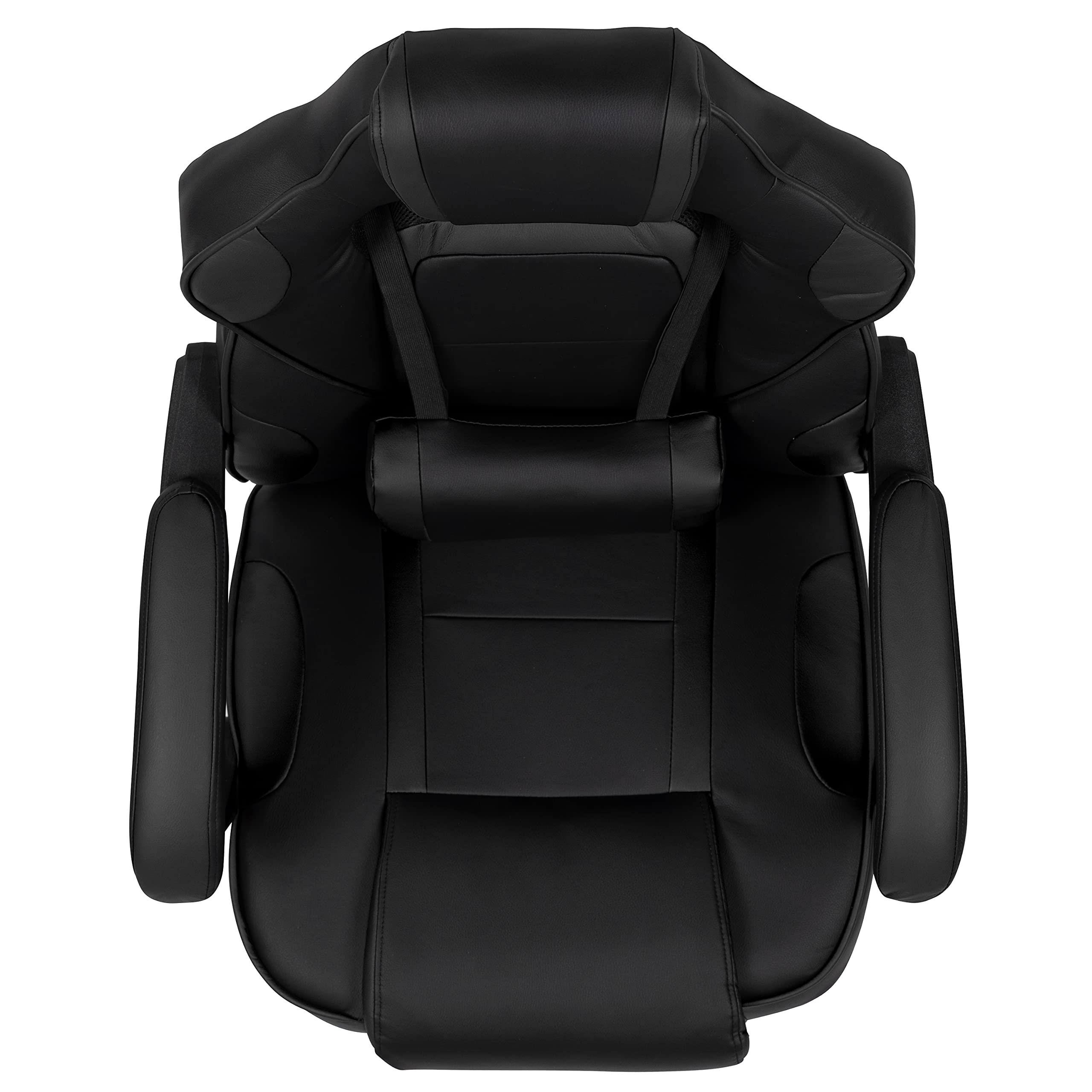 Emma & Oliver Black Ergonomic Gaming Chair with Adjustable Recline, Armrests, Footrest & Lumbar Support - Perfect for Office, Streaming & Long Gaming Sessions