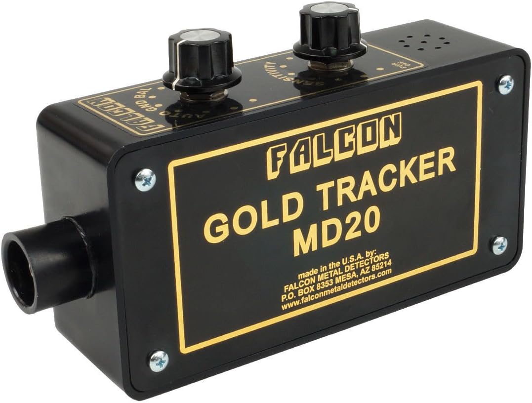 Falcon MD 20 Gold Metal Detector - Professional Waterproof Metal Detector for Treasure Hunting, Beach, Coin & Jewelry Finding - Perfect for Outdoor Adventures & Archaeology Exploration
