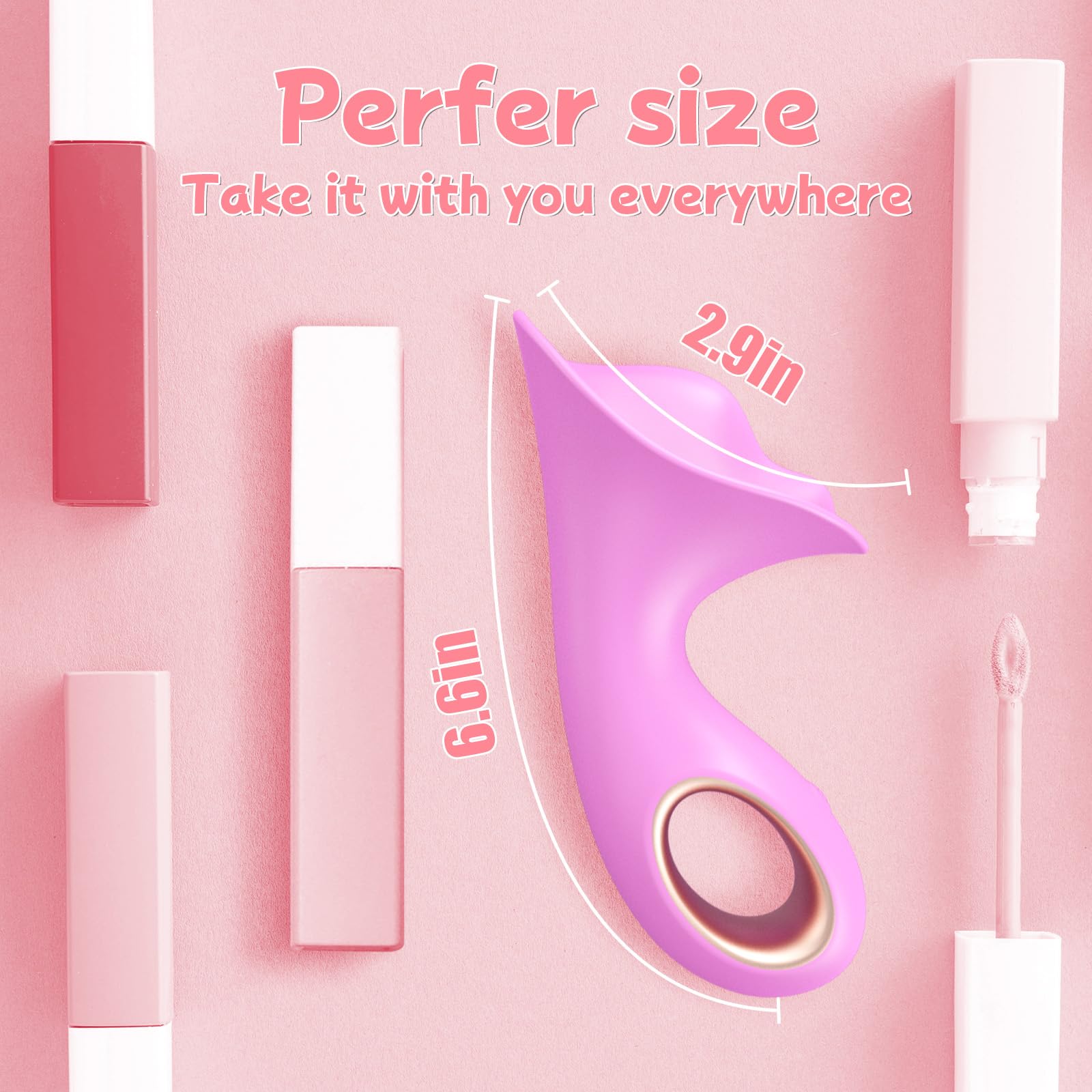 TLOZII Mini Vibrator Wand for Women - 10 Powerful & Quiet Vibration Modes, Clitoral & Nipple Stimulator, Rechargeable Adult Sex Toy - Perfect for Solo Play, Couples & Sensual Massage