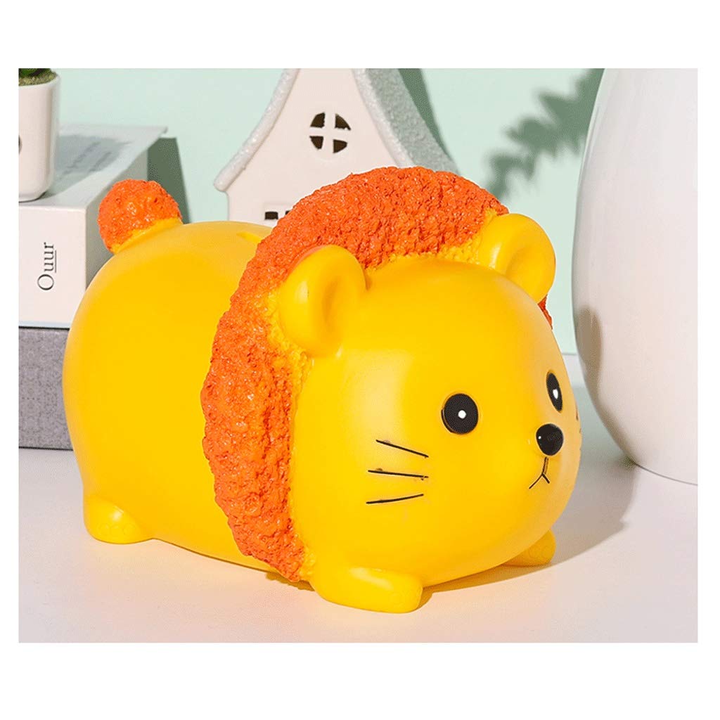Cute Animal Piggy Bank - Hippo, Lion, Panda Money Box for Kids & Adults | Household Savings Pot | Perfect for Birthday Gifts, Allowance Saving & Home Decor (Color: Lion)