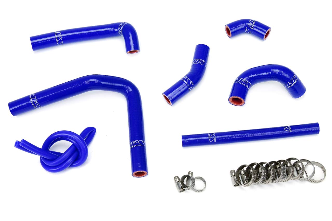 HPS 57-1233-BLUE High Performance Silicone Radiator Coolant Hose Kit - Compatible with [Vehicle Models] - Perfect for Engine Cooling System Upgrades & Performance Modifications
