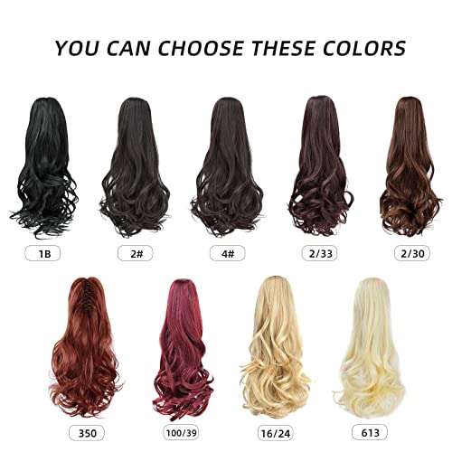 Natural Wavy Ponytail Hair Extension for Women - Clip-in Synthetic Hairpiece for Volume & Length - Perfect for Parties, Weddings & Everyday Styling