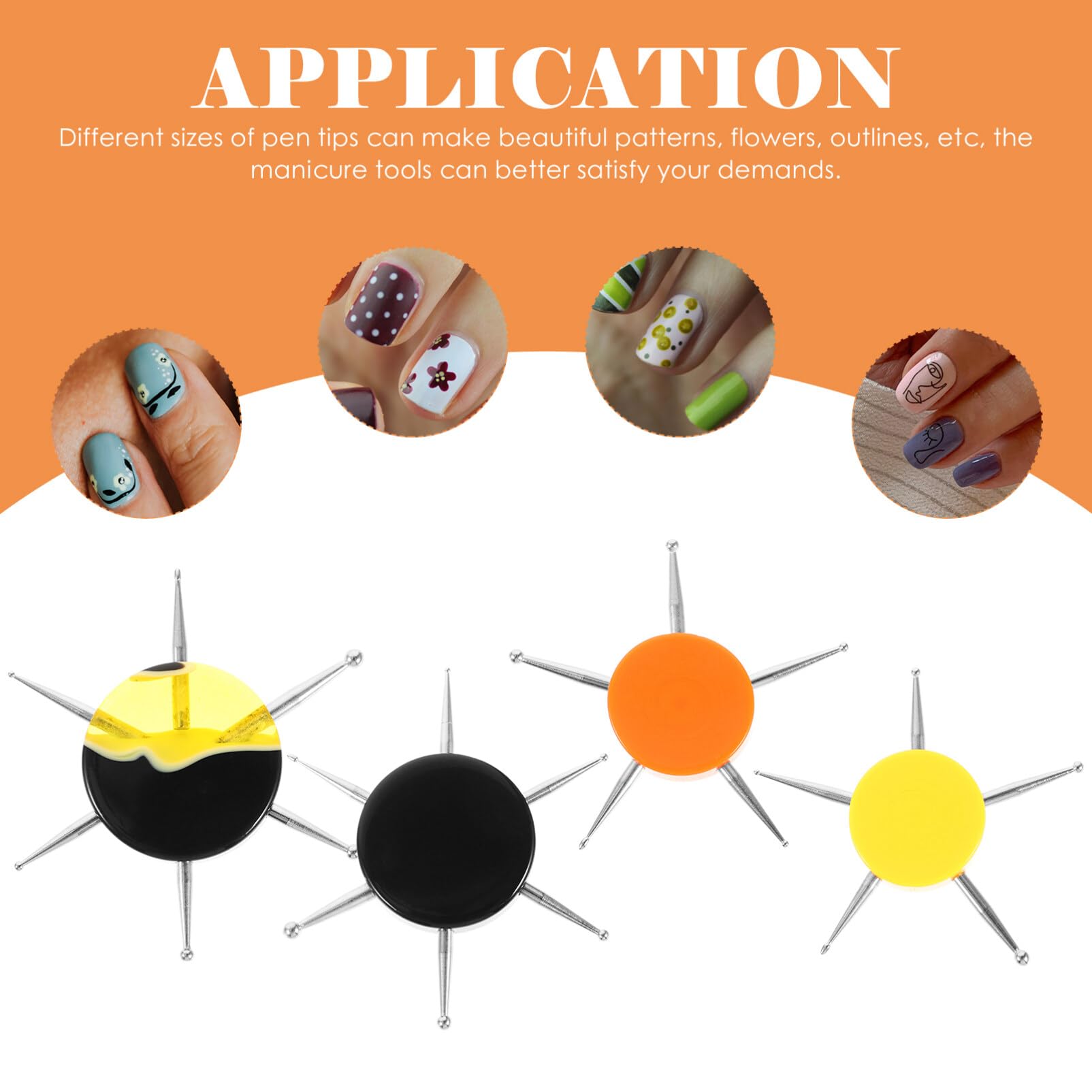 4pcs Circular Dotting Tool Set - Professional Nail Art Dotting Pen for Acrylic, Manicure & Flower Design | Perfect for DIY Nail Art, Salon Use & Creative Dot Painting