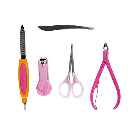 LEYSIN Professional Manicure & Pedicure Kit with Cuticle Cutter - 12-Piece Nail Care Set for Women & Girls (Multicolor) - Perfect for Home Spa, Salon & Travel Grooming