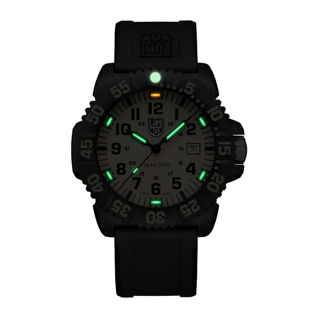 Luminox G Sea Lion Men's Military Watch - 44mm & 38mm Swiss Made Date Function Dive Watch - 100m Water Resistant - Perfect for Outdoor Adventures, Diving & Tactical Operations