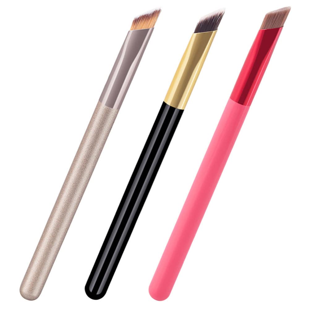 SHERCHPRY 3-Piece Professional Makeup Brush Set - Eyebrow Brush, Eyeliner Brush & Eyeshadow Blending Brush - Perfect for Mascara, Eyebrow Shaping & Eye Makeup Application - Ideal for Home, Travel & Professional Makeup Kits