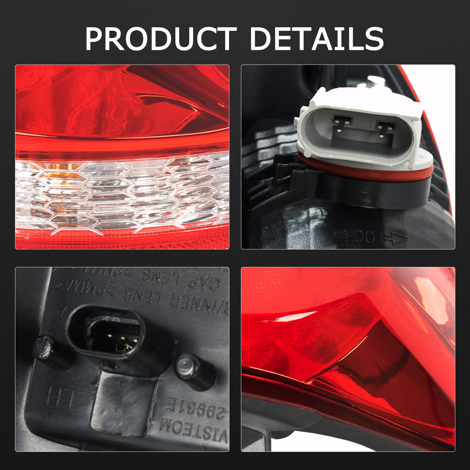 **KARPAL LED Tail Lights Compatible with 2011-2020 Dodge Journey - Right Passenger Side (RH) Replacement Tail Lamp Assembly - Part #68078464AD, CH2805105 - Perfect for Night Driving & Enhanced Safety**