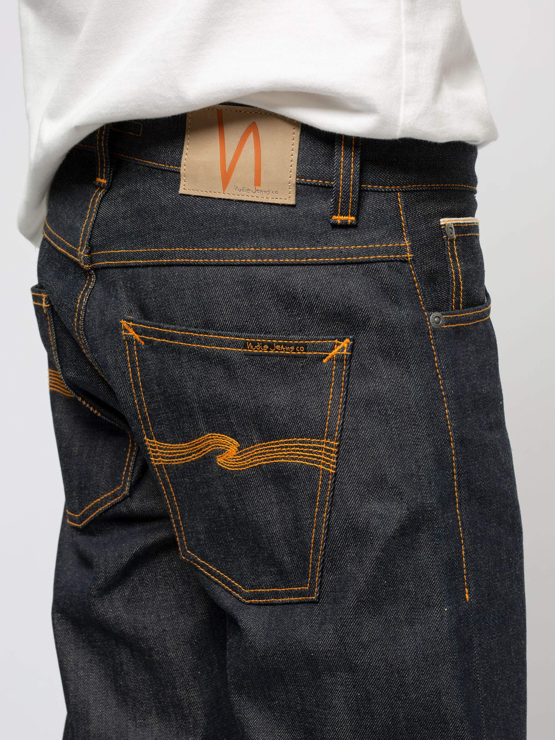 Nudie Jeans Grim Tim Dry Selvage - Premium Raw Denim Jeans for Men | Slim Fit, High-Quality Selvedge | Perfect for Casual Wear & Street Style