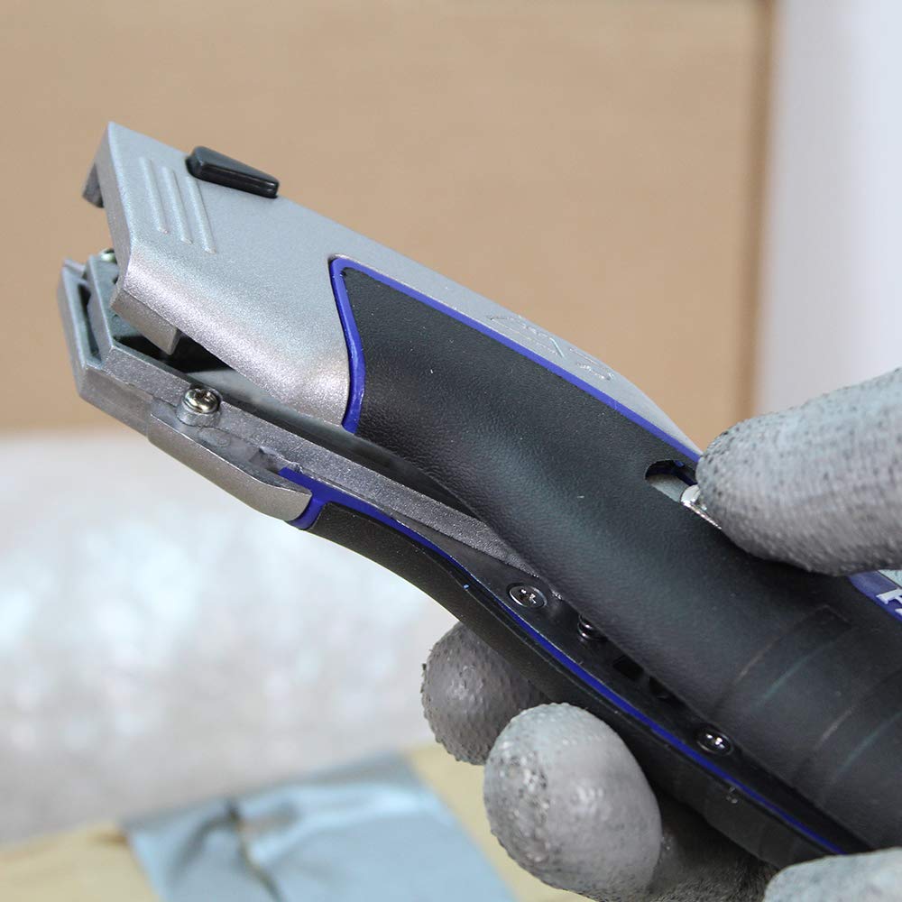 Professional Auto-Load Utility Knife - Heavy Duty Retractable Box Cutter with Safety Lock for Warehouse, Construction & DIY Projects | Sharp Blade for Cutting Cardboard, Carpet & Packaging Materials