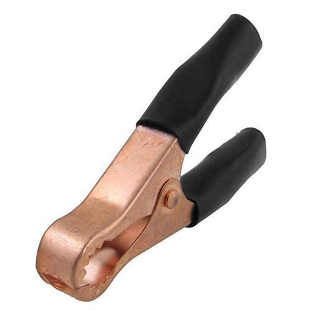 80mm Long Alligator Test Clips - Black & Red Heavy Duty Alligator Clips for Electronics, DIY Projects, and Car Battery Testing - Durable Spring Loaded Electrical Clamps for Secure Connections