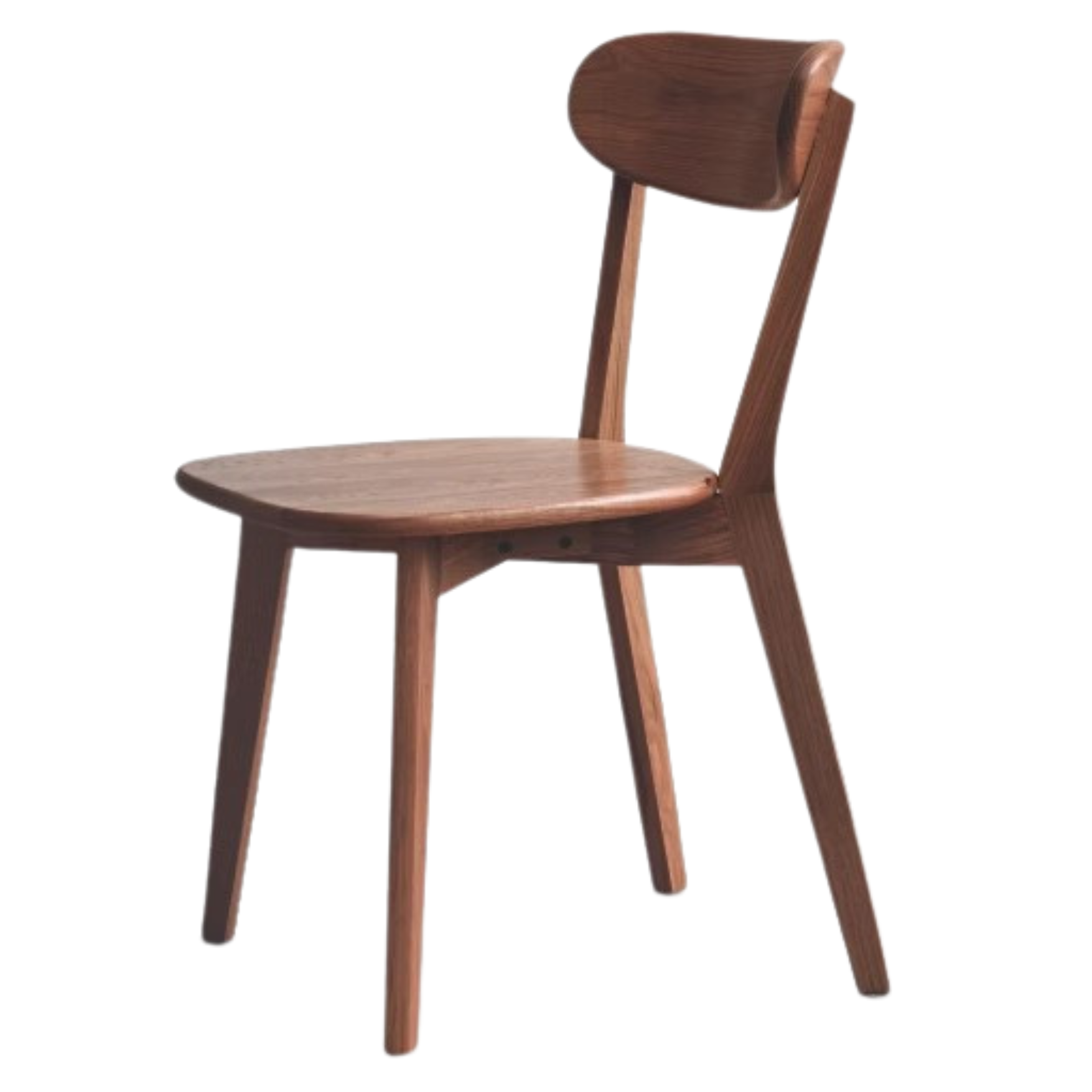 Solid Wood Dining Chair with Curved Backrest - Oak, Cherry, Beech Wood Options - Perfect for Kitchen, Dining Room & Restaurant Seating