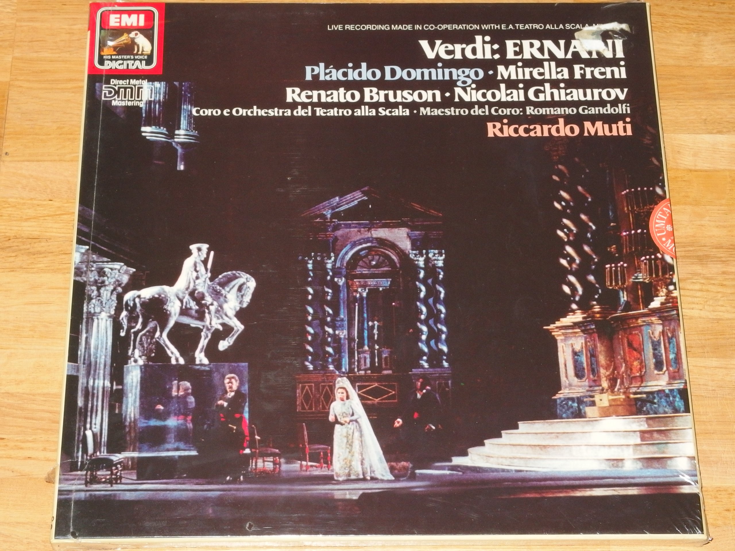 Verdi Ernani Alla Scala Riccardo Muti Domingo Freni 3 LP Box Set - Classic Opera Vinyl Records Collection for Music Lovers & Audiophiles