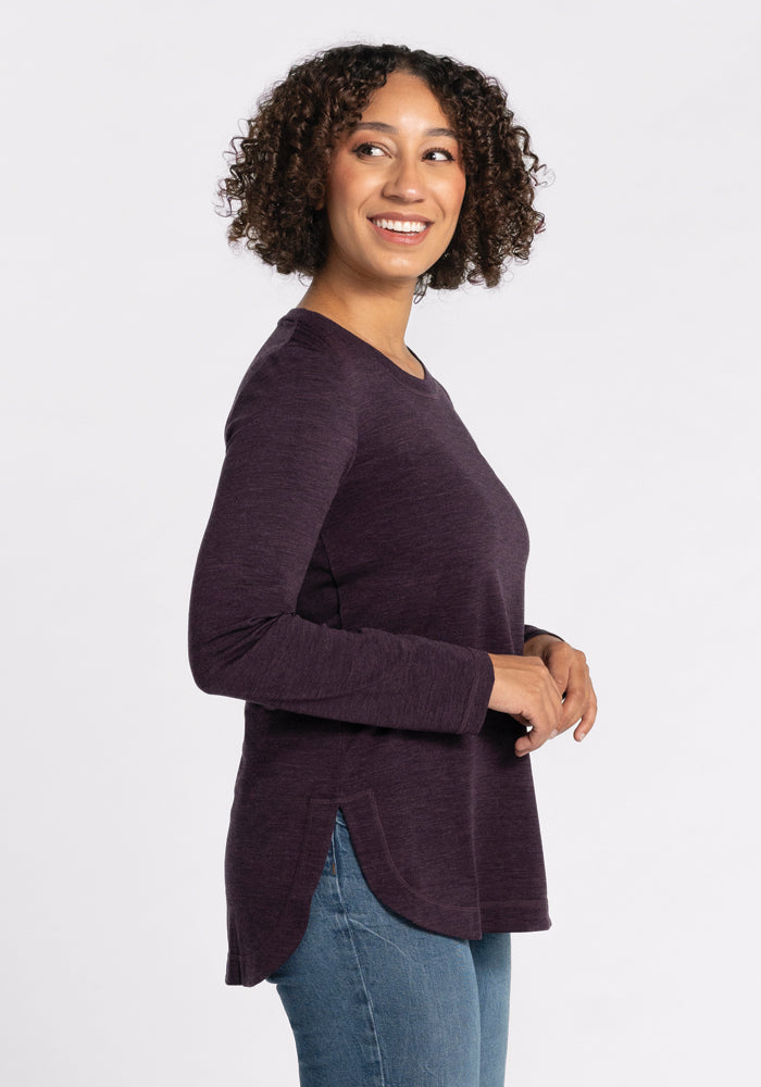 Stylish Hazel Tunic in Deep Plum Color - Perfect for Casual Outings, Office Wear & Special Occasions