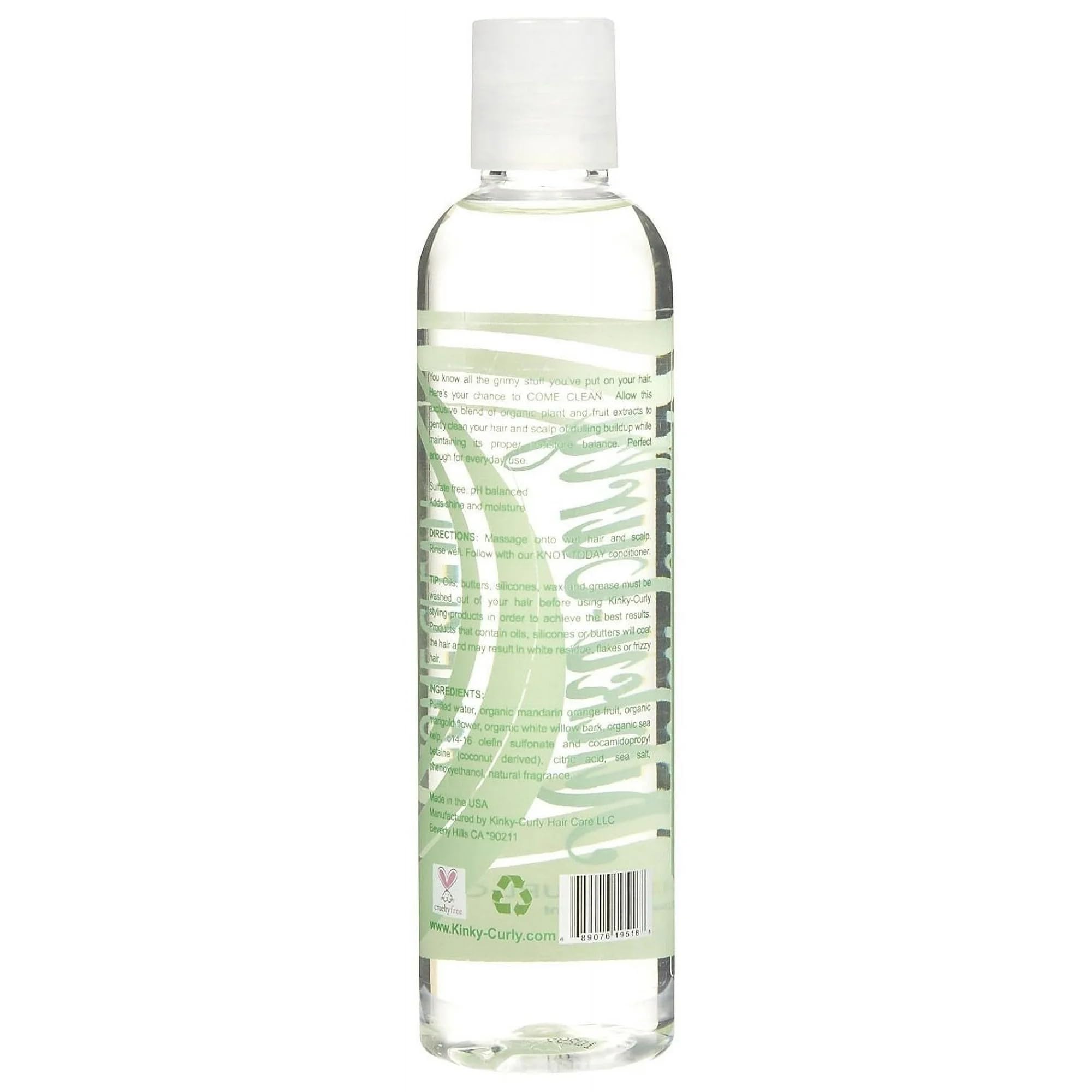 Kinky Curly Original Come Clean Shampoo - Pack of 2 | Sulfate-Free Clarifying Shampoo for Natural Curly Hair | Perfect for Daily Cleansing & Detox