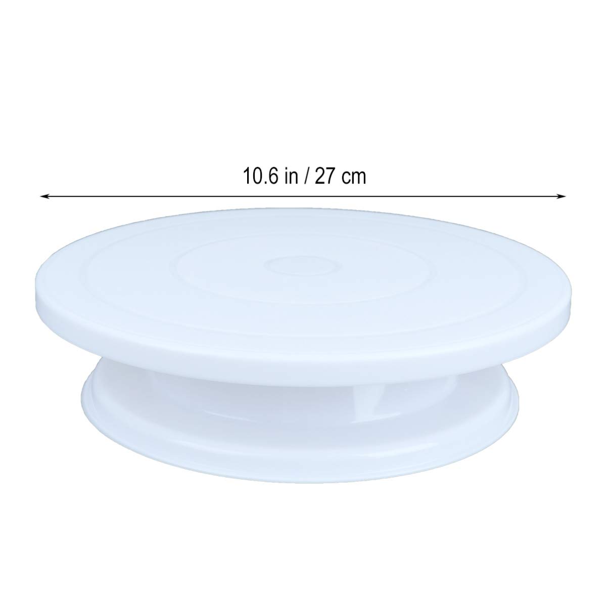 DOITOOL 12-Inch Rotary Cake Stand - 360° Revolving Cake Turntable for Decorating, Baking & Serving - Durable Stainless Steel Base for Smooth Rotation - Perfect for Birthday, Wedding & Party Cakes