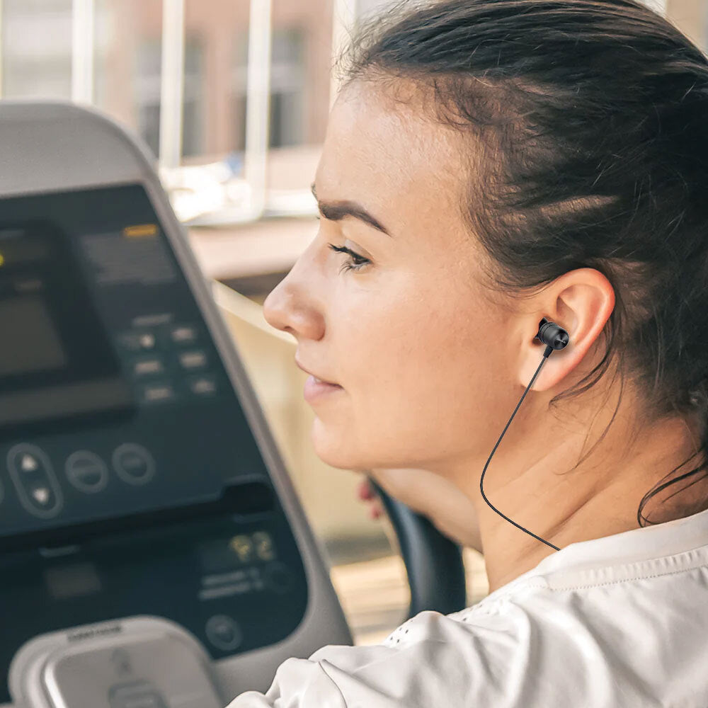 AIWA Wireless Bluetooth Sports Earbuds with Gel Ear Tips - Sweatproof In-Ear Headphones for Running, Gym & Workout (Black) - Perfect for Fitness, Commuting & Outdoor Activities