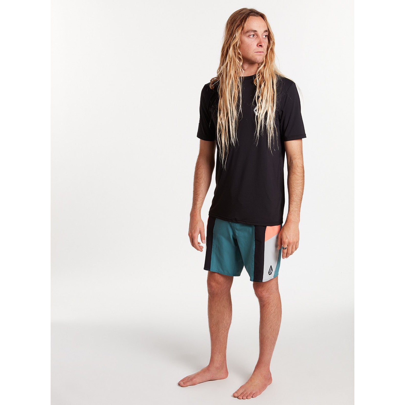 Volcom High Mark Stoneys Boardshorts - Hydro Blue Quick-Dry Swim Trunks for Men | Perfect for Surfing, Swimming & Beach Vacations