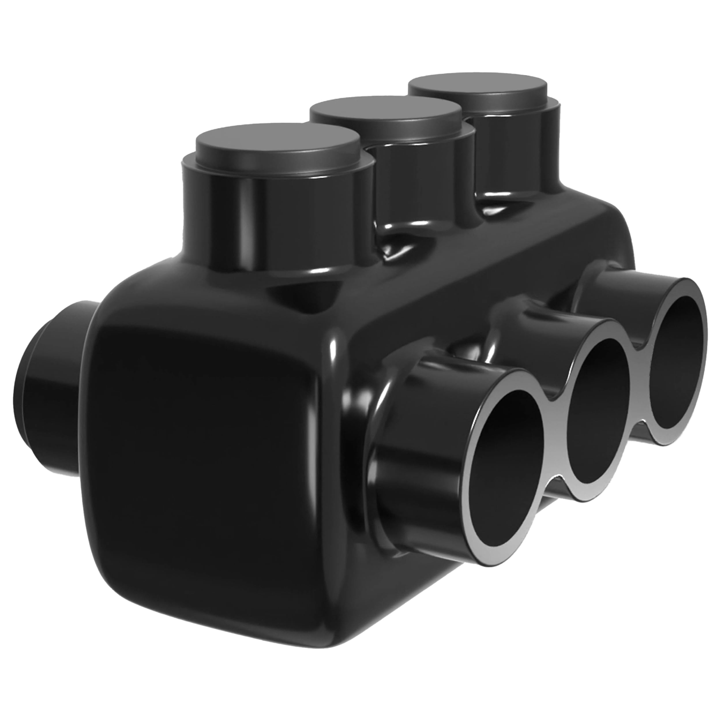 OHLECTRIC 2 Pack Insulated Wire Connectors - 3 Port Dual Side Entry for 250-6 AWG Wires with 5/16