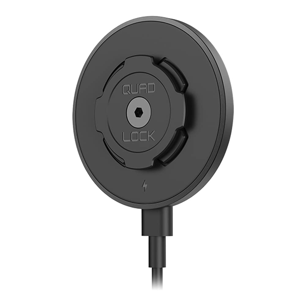 Quad Lock Wireless Charging Head - Universal Car & Desk Mount for iPhone & Android Phones | Perfect for Commuting, Work & Travel