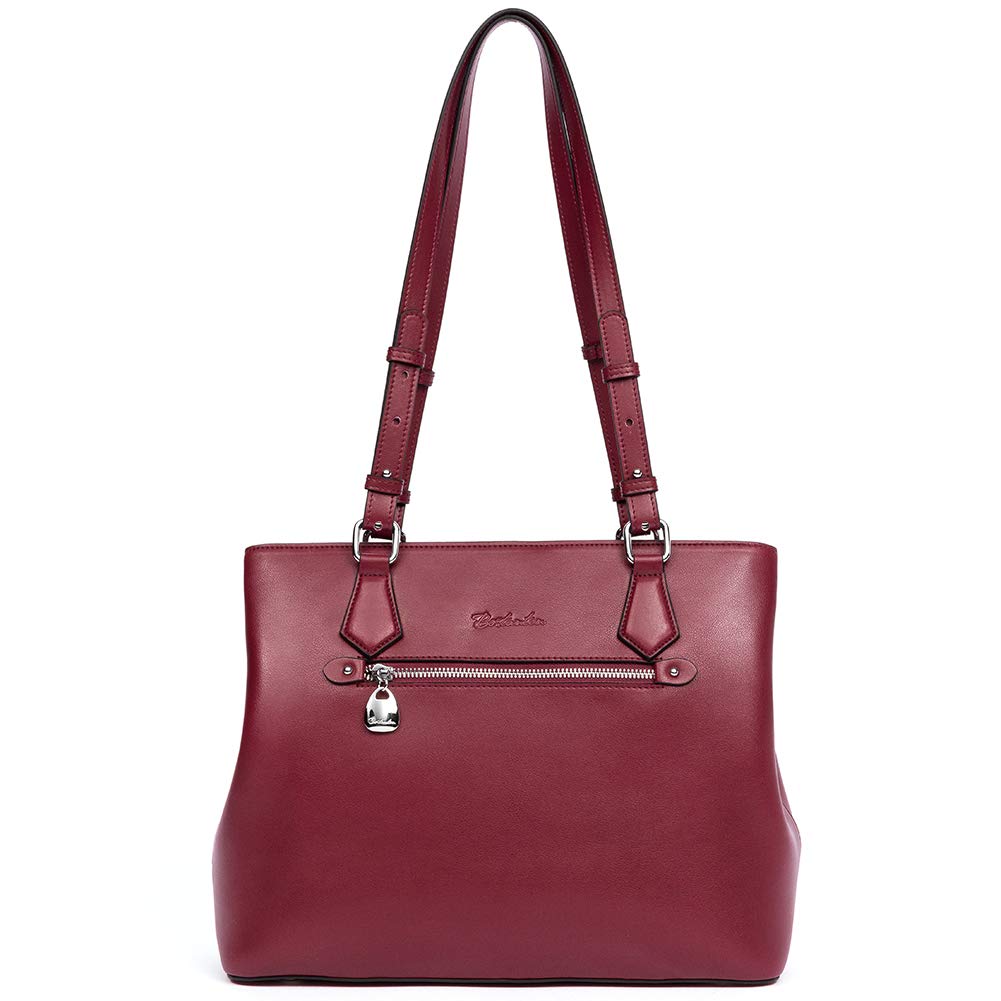 BOSTANTEN Women's Leather Handbag - Soft Designer Top Handle Shoulder Purse for Work, Travel & Everyday Use