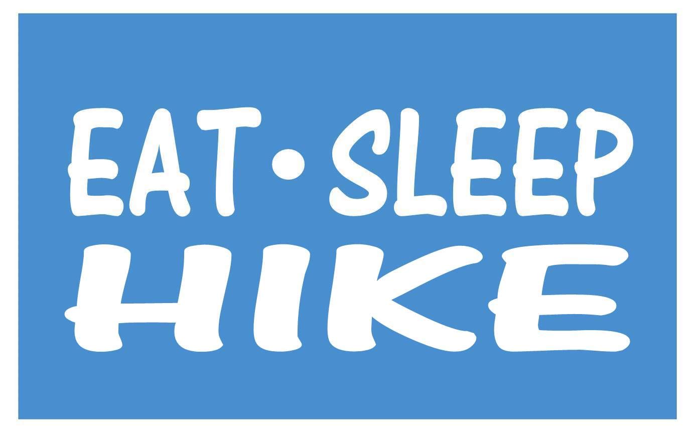 Eat Sleep Hike Sticker G917 - 8 Inch Vinyl Decal for Hiking Boots, Trail Gear & Camping Equipment - Perfect for Water Bottles, Laptops, Cars & Outdoor Adventure Enthusiasts