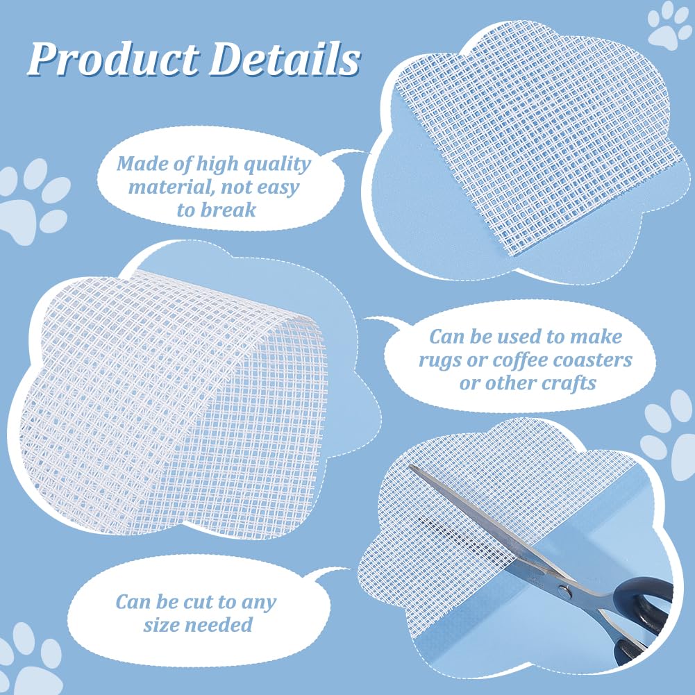 BENECREAT 10-Pack 12x39 Inch White Aida Cross Stitch Fabric - Premium Embroidery Cloth for Floss & Yarn Knitting - Perfect for DIY Projects, Home Decor, and Handmade Gifts