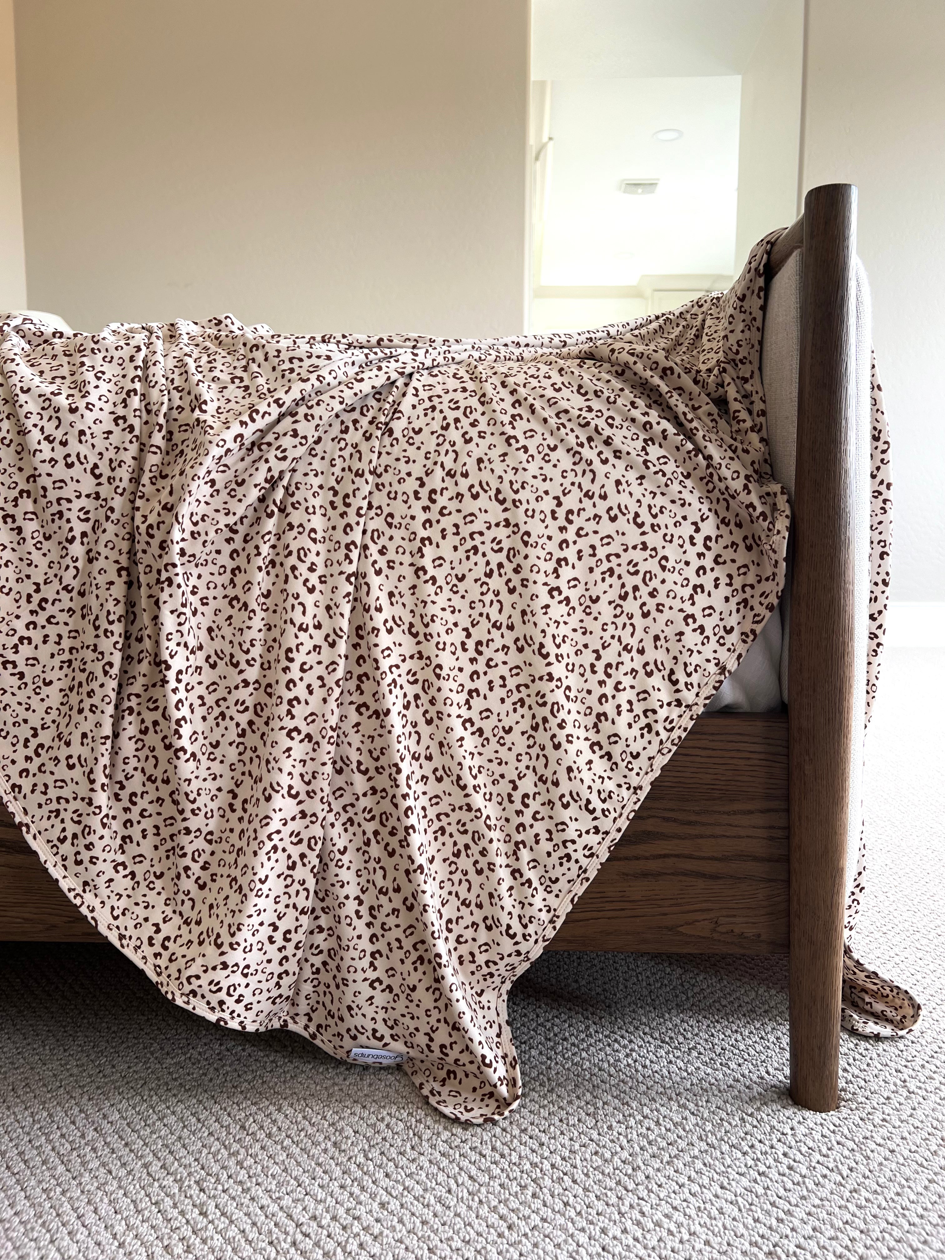 Small Tan and White Leopard Print Scarf - Soft Fashion Accessory for Women, Perfect for Casual Outfits, Parties, and Winter Layering