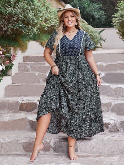 Plus Size Maxi Vacation Dress for Women - Flowy Long Summer Beach Dress with Pockets | Perfect for Travel, Resorts & Tropical Getaways