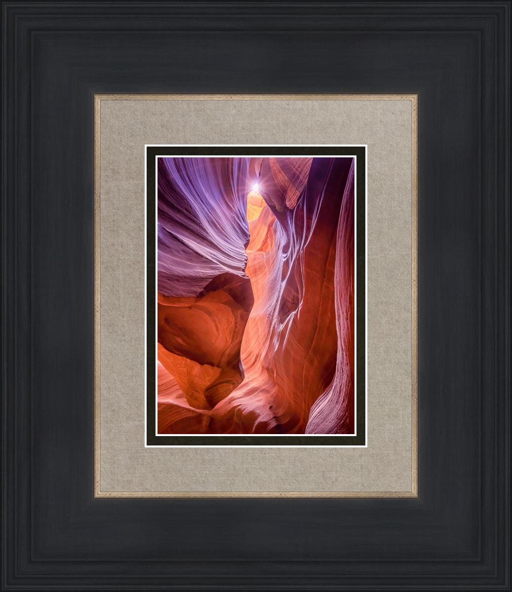 Antelope Canyon Sunburst Wall Art - Stunning Desert Landscape Photography Print for Home & Office Decor | Perfect for Living Room, Bedroom, or Gift