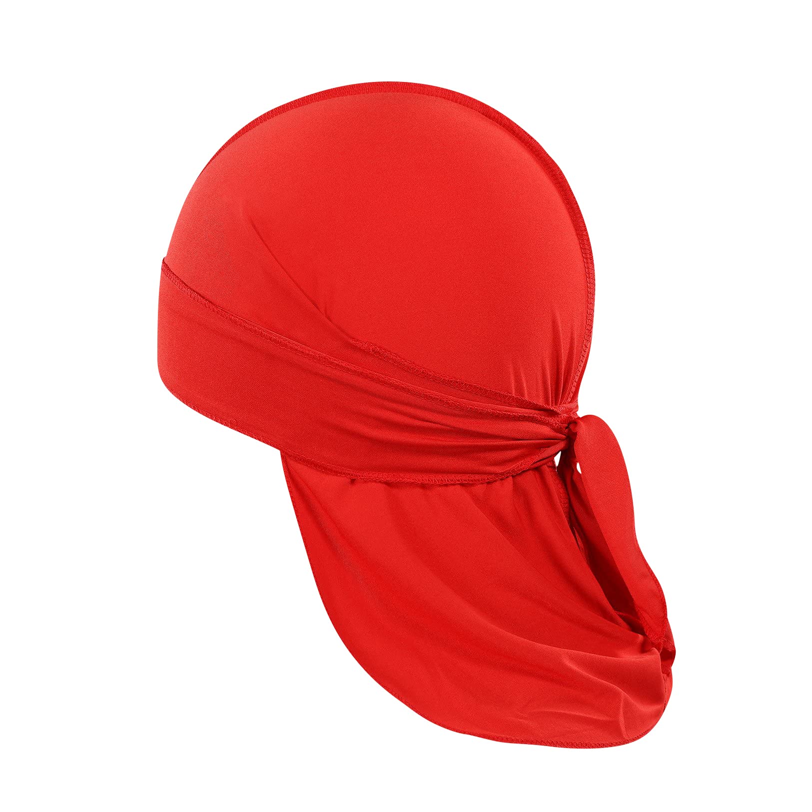 Hue Red Sports Durag for Men - Breathable & Stretchy Headwrap for Athletes, Workout, Running & Gym - Adjustable & Comfortable Headband for Hair Protection & Style
