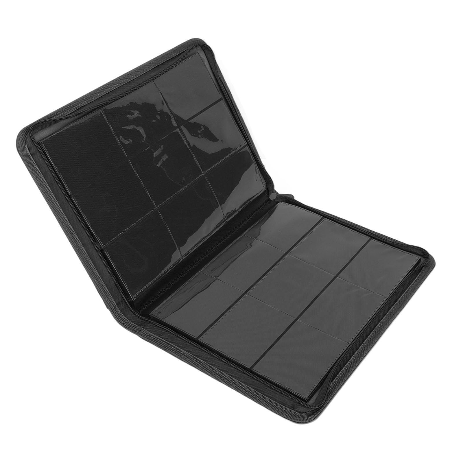 Premium 9-Pocket Zippered Trading Card Binder - 360° Side Loading PU Leather Card Album for Collectible Cards (Black) | Perfect for Pokemon, MTG, Yu-Gi-Oh & Sports Card Storage & Organization