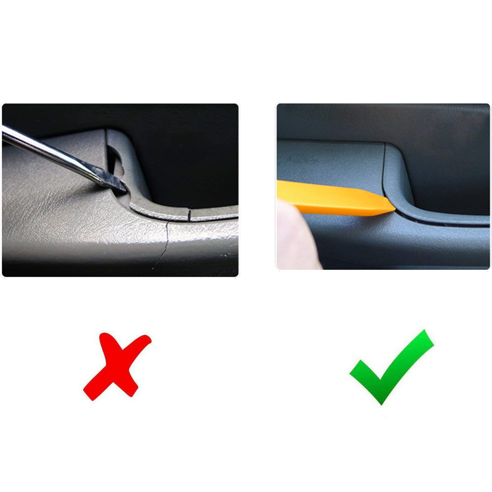Xotic Tech 1-Piece Plastic Pry Tool for LED Interior Lights & License Plate Lights - Easy Removal & Installation of Lamp Covers - Perfect for Car Maintenance & DIY Auto Repair