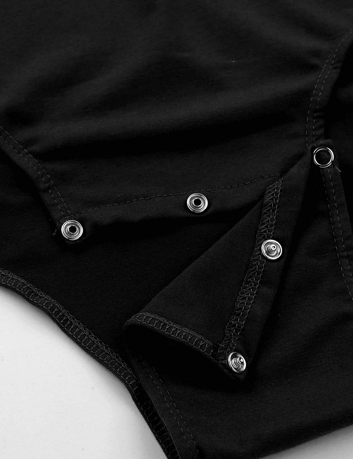 ACSUSS Men's Short Sleeve Undershirt with Snap Button Crotch - Breathable Tank Bodysuit & High Cut Leotard Top for Workout, Yoga, and Layering Comfort