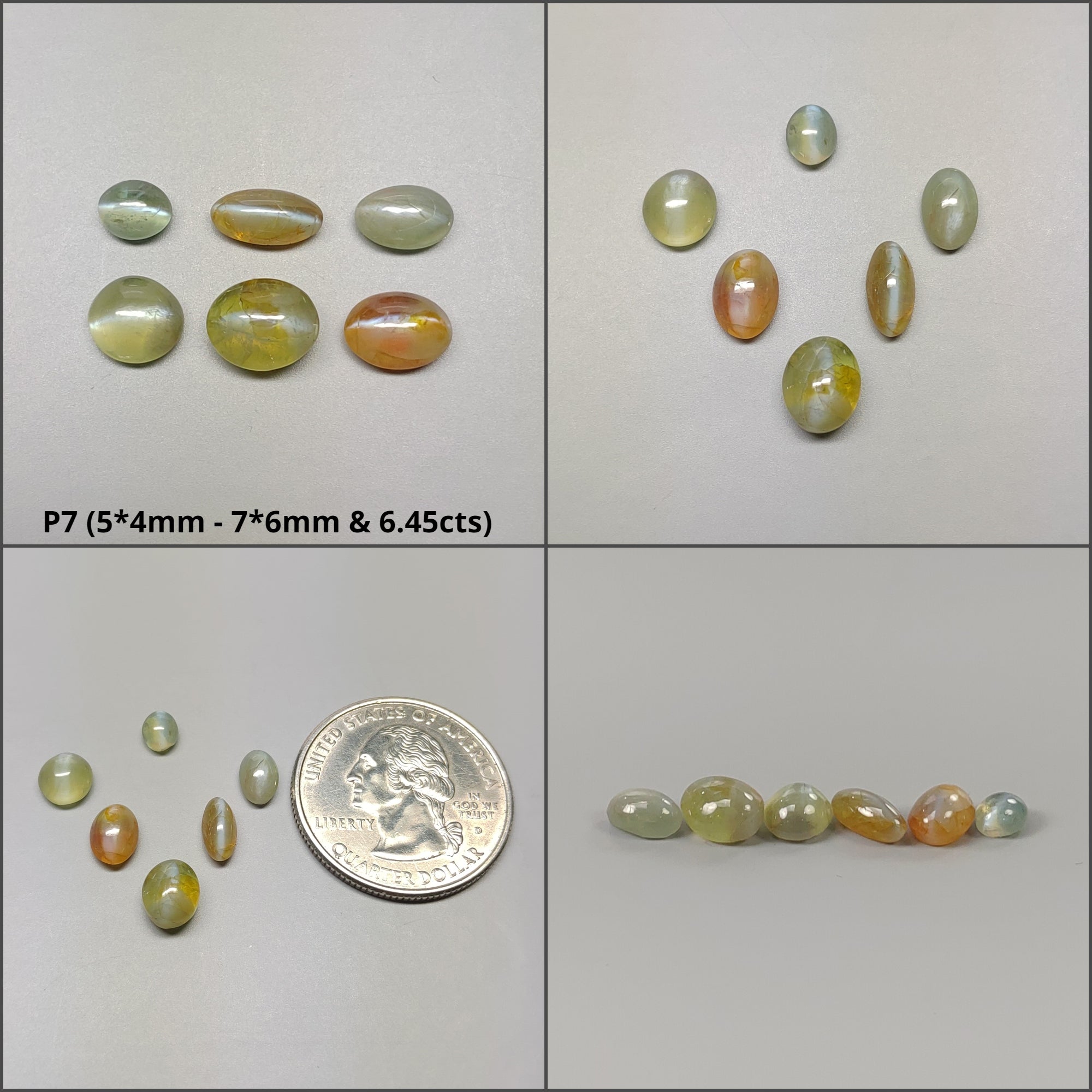 Natural Untreated Chrysoberyl Cat's Eye Gemstone Cabochon - Oval & Round Shapes for Jewelry Making, Healing Crystals & Collectors | High Quality Unheated Cat's Eye Stones for Rings, Pendants & Spiritual Use