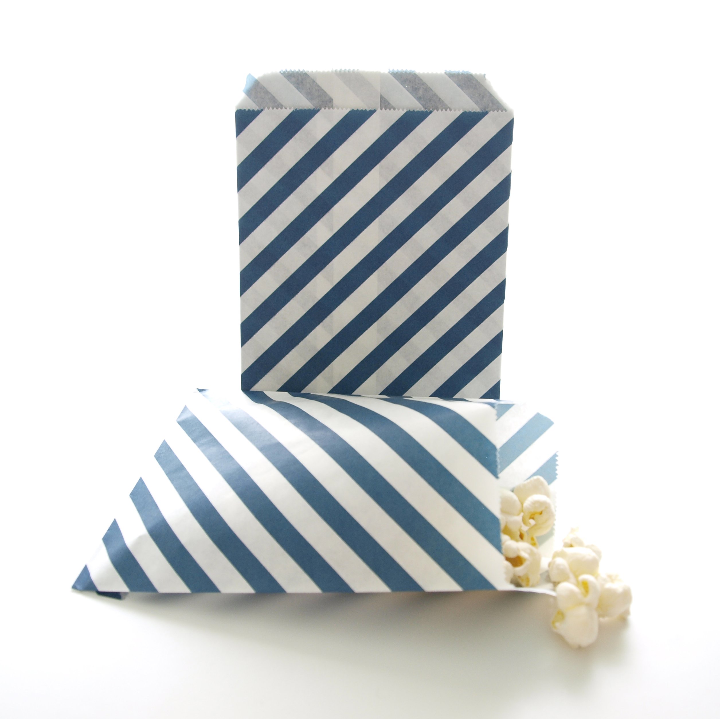 100-Pack Dark Teal Blue Wedding Favor Bags | Candy Buffet & Party Goodie Bags with Stripes, Chevron, Spanish Tile & Polka Dot Patterns - Perfect for Baby Showers, Bridal Parties & Birthday Celebrations
